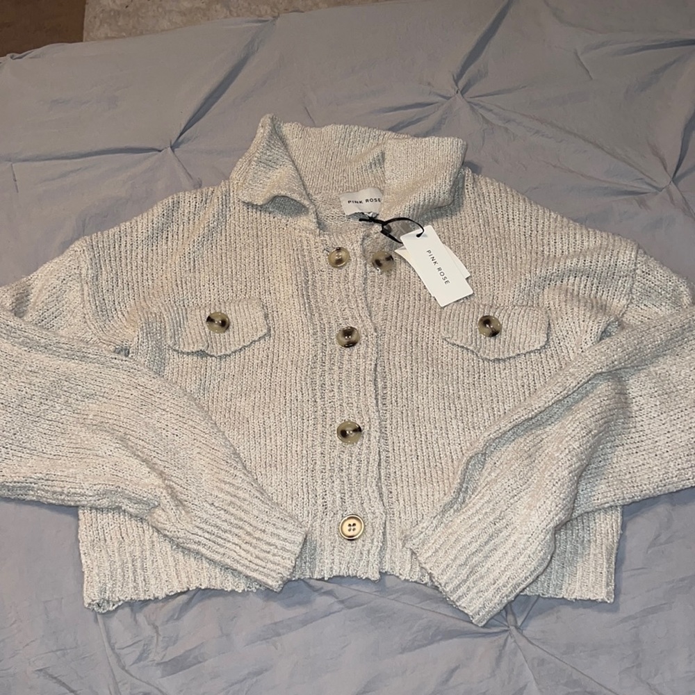 Womens pink rose NWT sweater